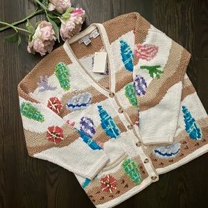 Vintage 90’s Raphels hand knit sweater Sz L